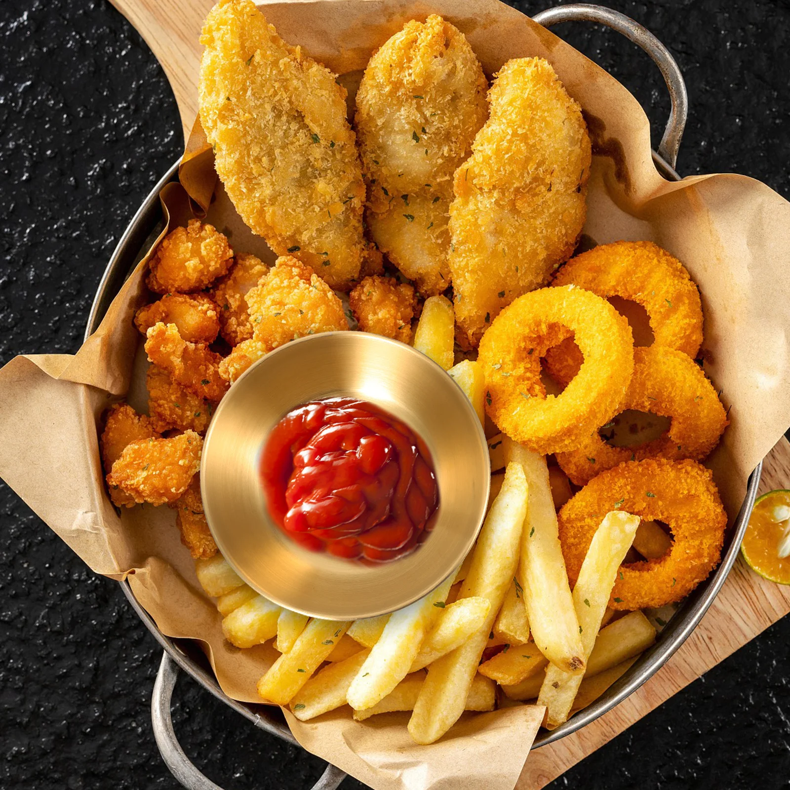 5pcs Stainless Steel Dipping Bowls Deep Wide For Sauce Seasoning Appetizer Serving Dish Flavor Bowl Food Sauce Dish
5pcs Stainless Steel Dipping Bowls Deep Wide For Sauce Seasoning Appetizer Serving Dish Flavor Bowl Food Sauce Dish