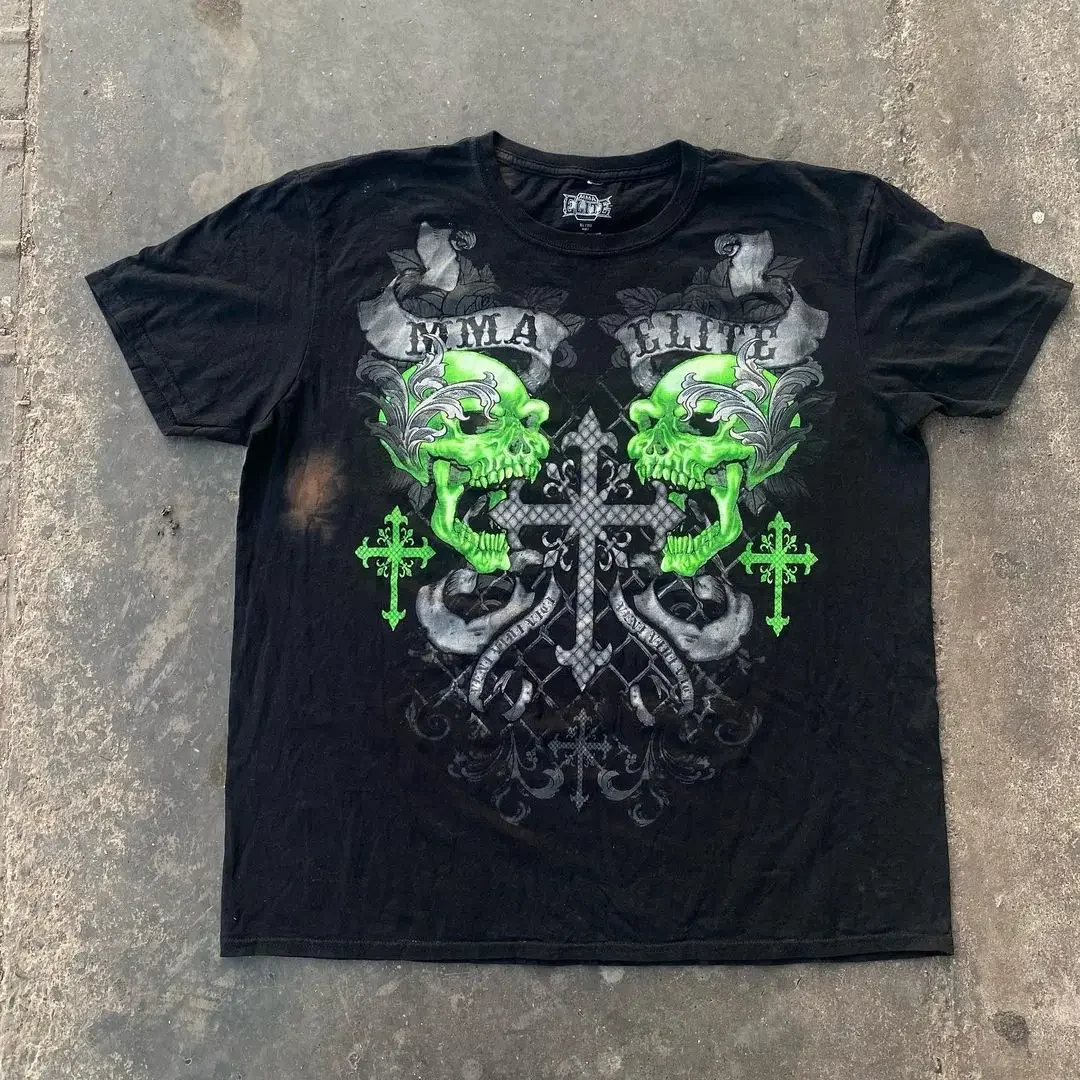 Gothic Trend Culture Oversized Anime Cross Print T-Shirt Men's Loose Cotton Top Y2K Harajuku Streetwear Summer T-Shirt Women
Gothic Trend Culture Oversized Anime Cross Print T-Shirt Men's Loose Cotton Top Y2K Harajuku Streetwear Summer T-Shirt Women