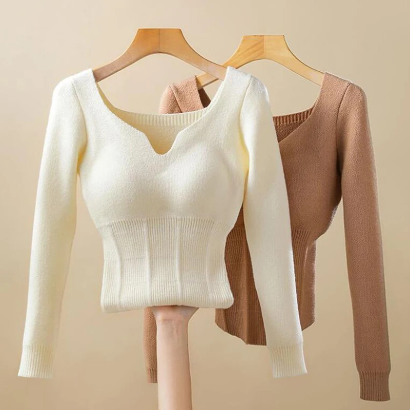 2024 New Winter Sweater Women Elegant V Neck Warm Knitted Pullover Korean Fashion Slim Tops Jersey Knitwear Jumper
2024 New Winter Sweater Women Elegant V Neck Warm Knitted Pullover Korean Fashion Slim Tops Jersey Knitwear Jumper