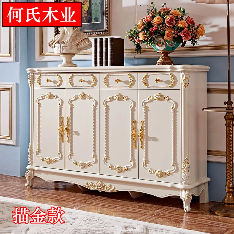 European shoe white solid wood flower gold four door shoe foyer porch living room large
European shoe white solid wood flower gold four door shoe foyer porch living room large