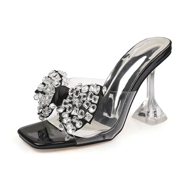 Gorgeous Rhinestone Bow High Heels Sexy Square Head Wine Glass And High Heels Sandals Extra Large Size Women's Fashion Slippers
Gorgeous Rhinestone Bow High Heels Sexy Square Head Wine Glass And High Heels Sandals Extra Large Size Women's Fashion Slippers