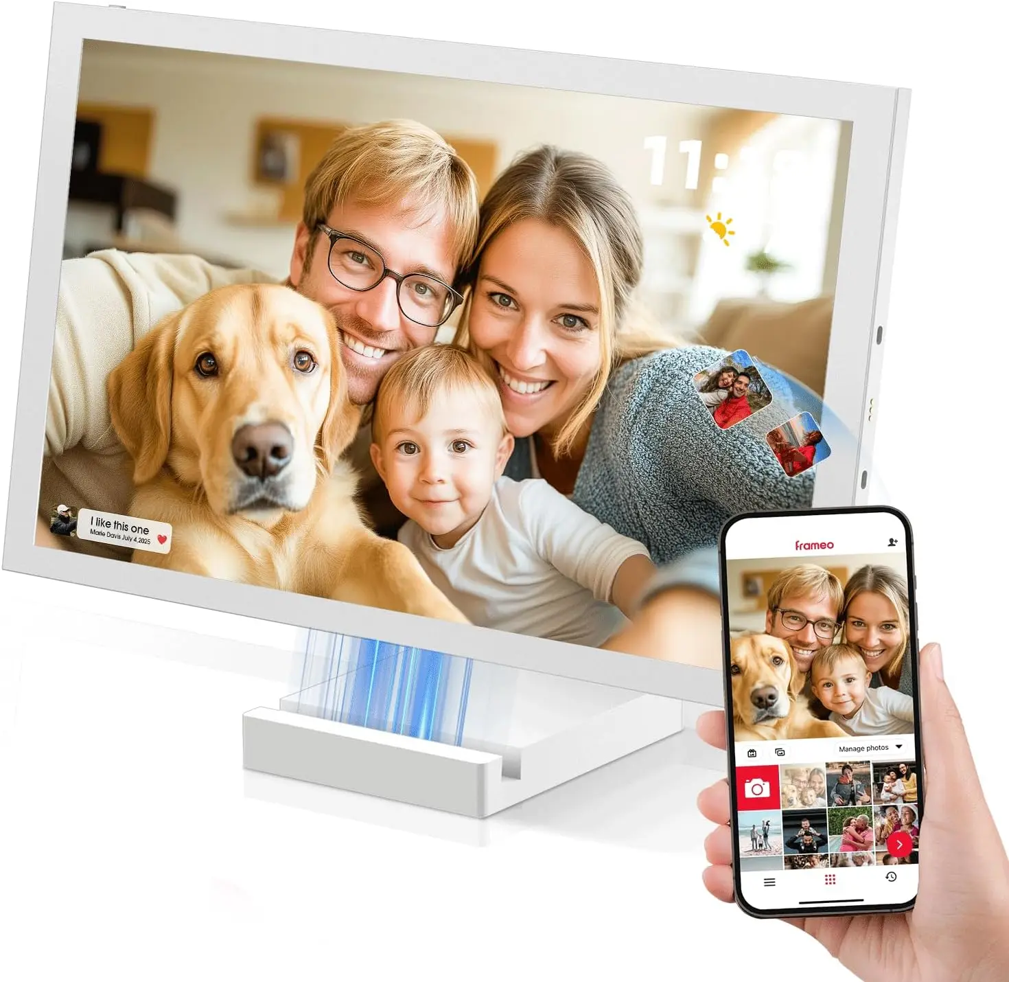 WiFi Digital Picture Frame with 64GB Storage, 10.1" HD Touch Screen Digital Photo Frame, 5000mAh Battery, Share
WiFi Digital Picture Frame with 64GB Storage, 10.1" HD Touch Screen Digital Photo Frame, 5000mAh Battery, Share