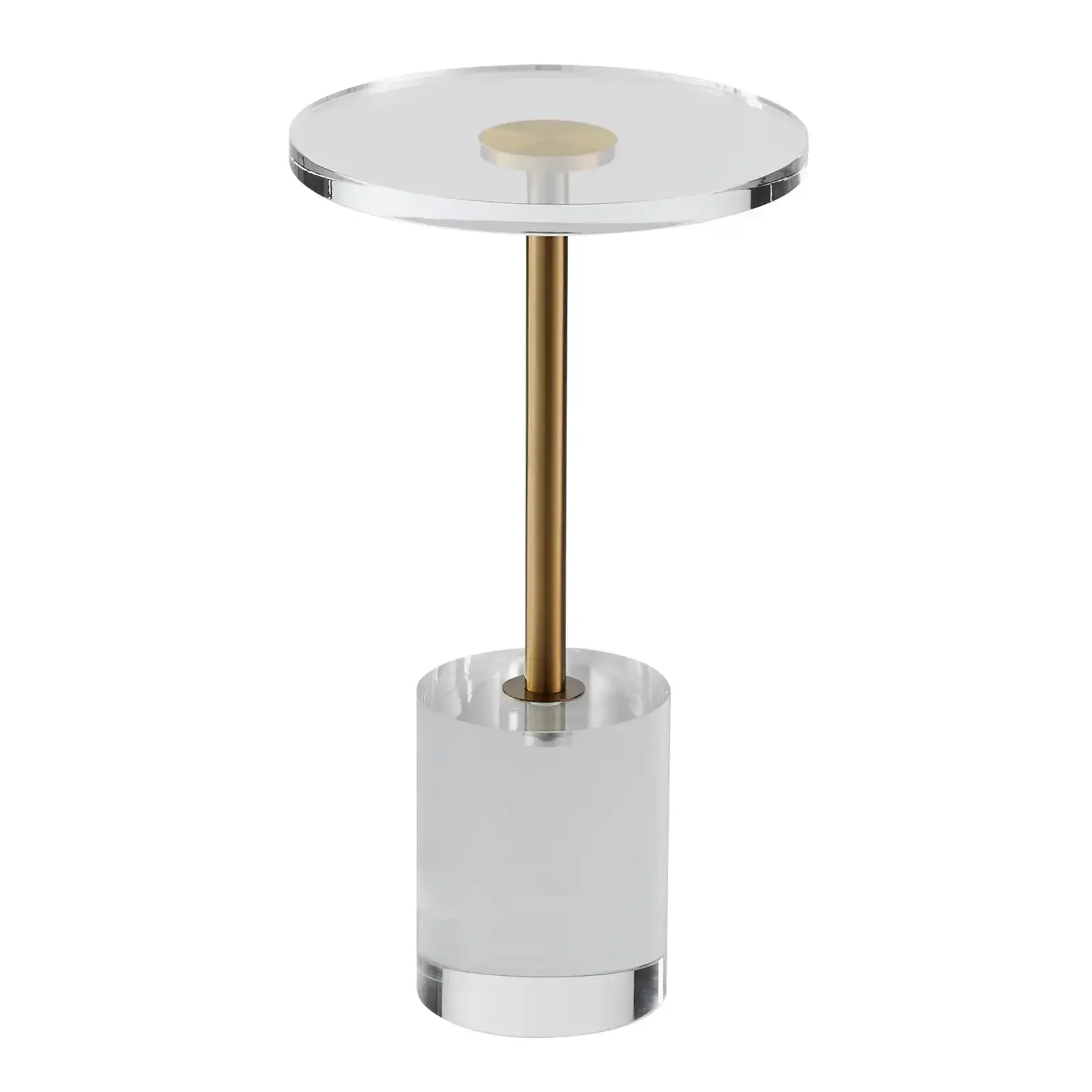 Clear Acrylic End Table, Acrylic Side Table with a Solid Base, 11.9 x 11.9 inch Round Tabletop
Clear Acrylic End Table, Acrylic Side Table with a Solid Base, 11.9 x 11.9 inch Round Tabletop