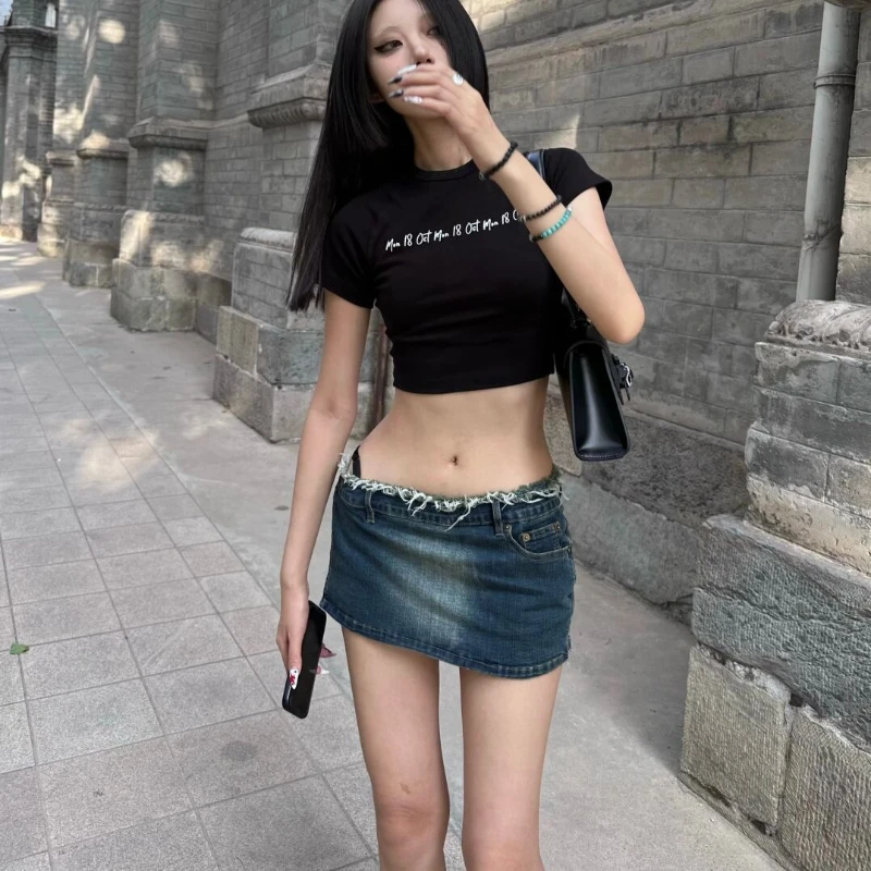Y2k Aesthetic American Sexy High Street Casual Loow Waist Denim Skirt Vintage Tassel Lrregular Jupes Harajuku French Girl Skirts
Y2k Aesthetic American Sexy High Street Casual Loow Waist Denim Skirt Vintage Tassel Lrregular Jupes Harajuku French Girl Skirts