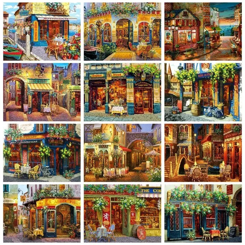 589804 Acrylic Painting By Numbers On Canvas Street Shops Landscape Coloring By Numbers Handicraft Picture
589804 Acrylic Painting By Numbers On Canvas Street Shops Landscape Coloring By Numbers Handicraft Picture