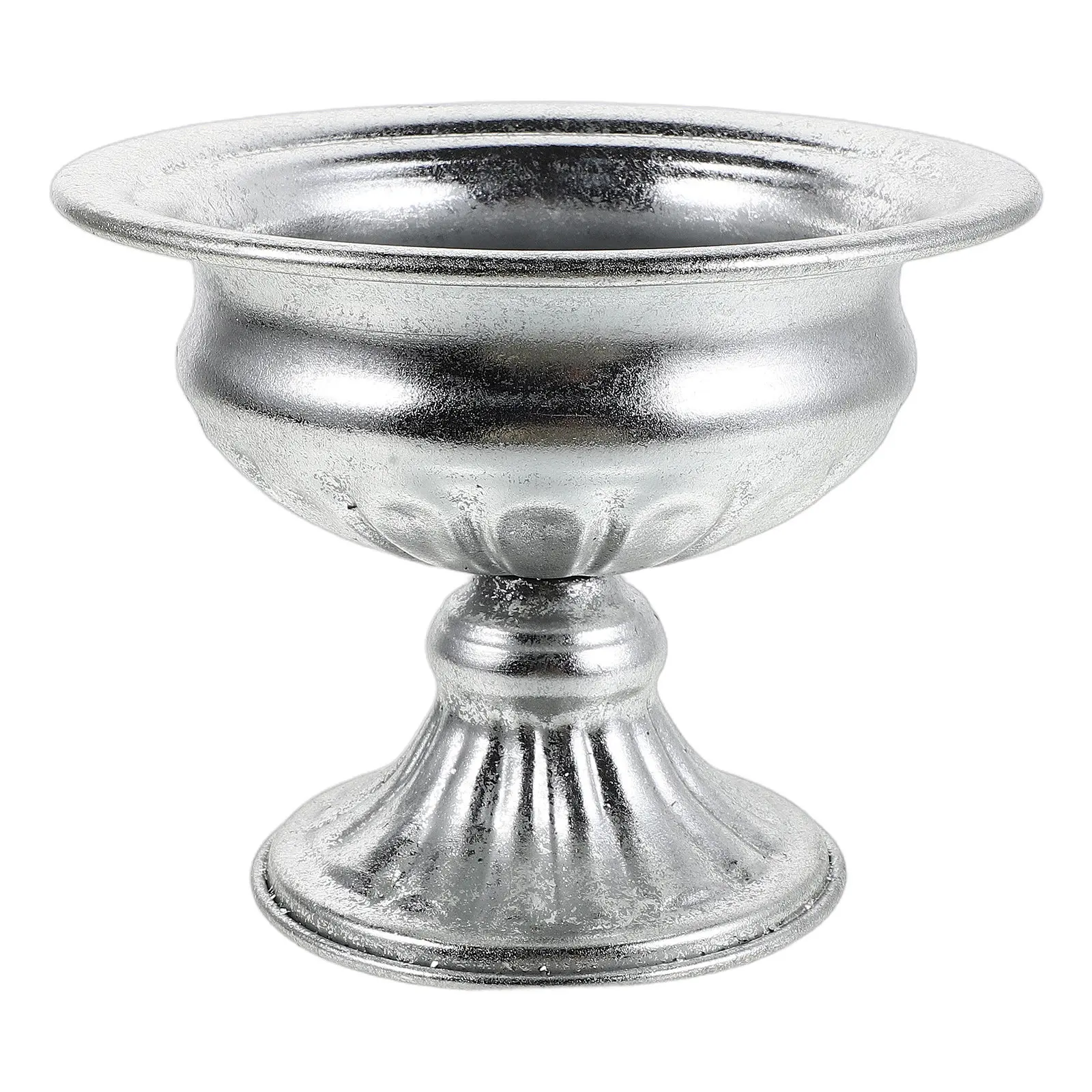Vintage Silver Floral Arrangement Pot Outdoor Metal Vase Flower Pot Small Distressed Pedestal Bowl Urn Vase For Wedding Decor
Vintage Silver Floral Arrangement Pot Outdoor Metal Vase Flower Pot Small Distressed Pedestal Bowl Urn Vase For Wedding Decor