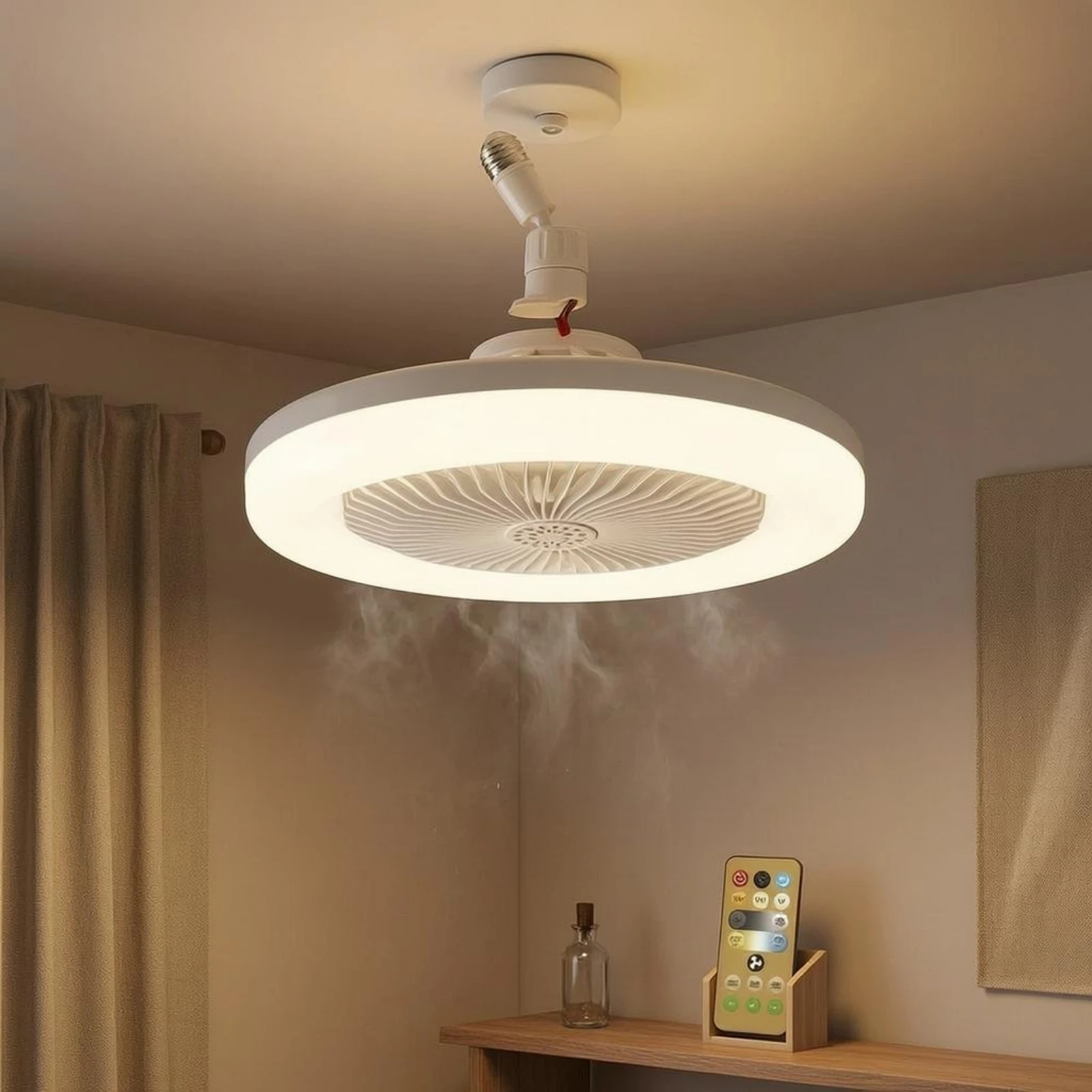 Wireless Control Ceiling Fan Light Three-Color Adjustable Round Ceiling Fan Light Integrated
Wireless Control Ceiling Fan Light Three-Color Adjustable Round Ceiling Fan Light Integrated