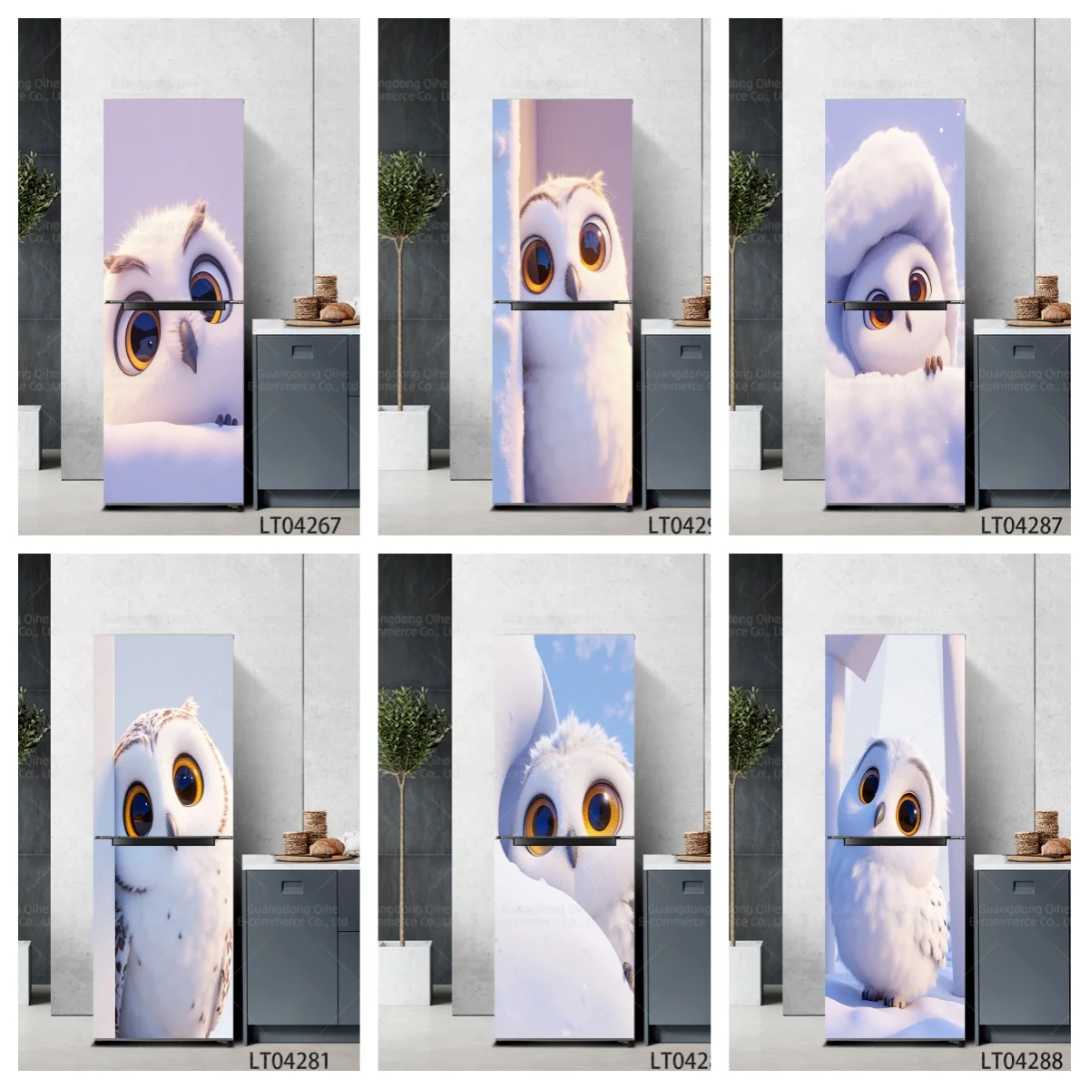 Cute Snowy Owl Art Fridge Wrap Stickers Waterproof Aesthetic Vinyl Sticker for Kitchen Cabinets Wardrobe Refrigerator Decor
Cute Snowy Owl Art Fridge Wrap Stickers Waterproof Aesthetic Vinyl Sticker for Kitchen Cabinets Wardrobe Refrigerator Decor