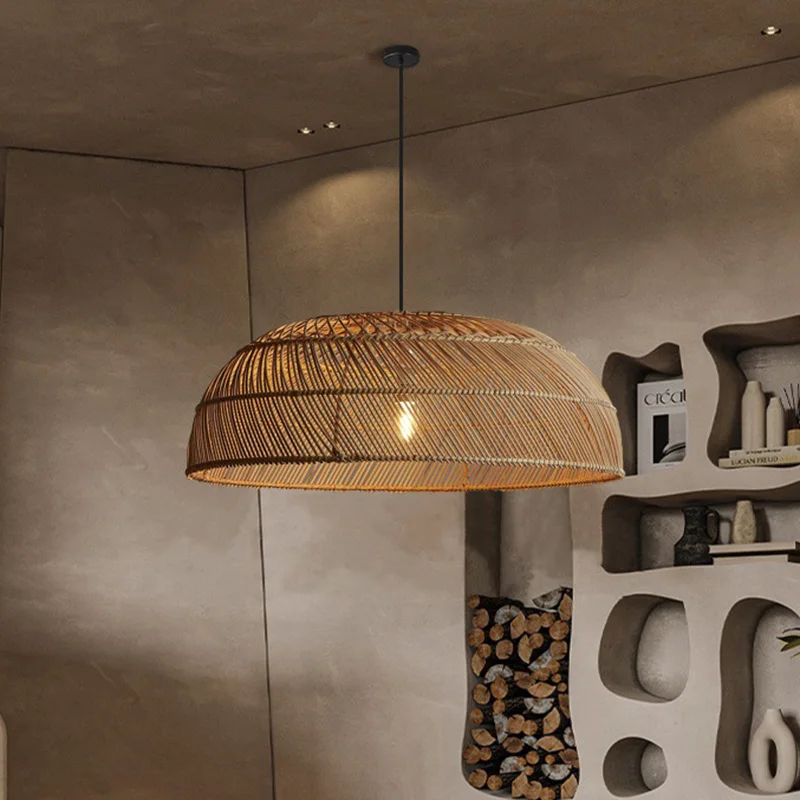 Southeast Asian Semicircle Rattan Pendant Lamp Handmade Woven Chandelier For Bedroom Living Room Vintage Pendant Lights
Southeast Asian Semicircle Rattan Pendant Lamp Handmade Woven Chandelier For Bedroom Living Room Vintage Pendant Lights
