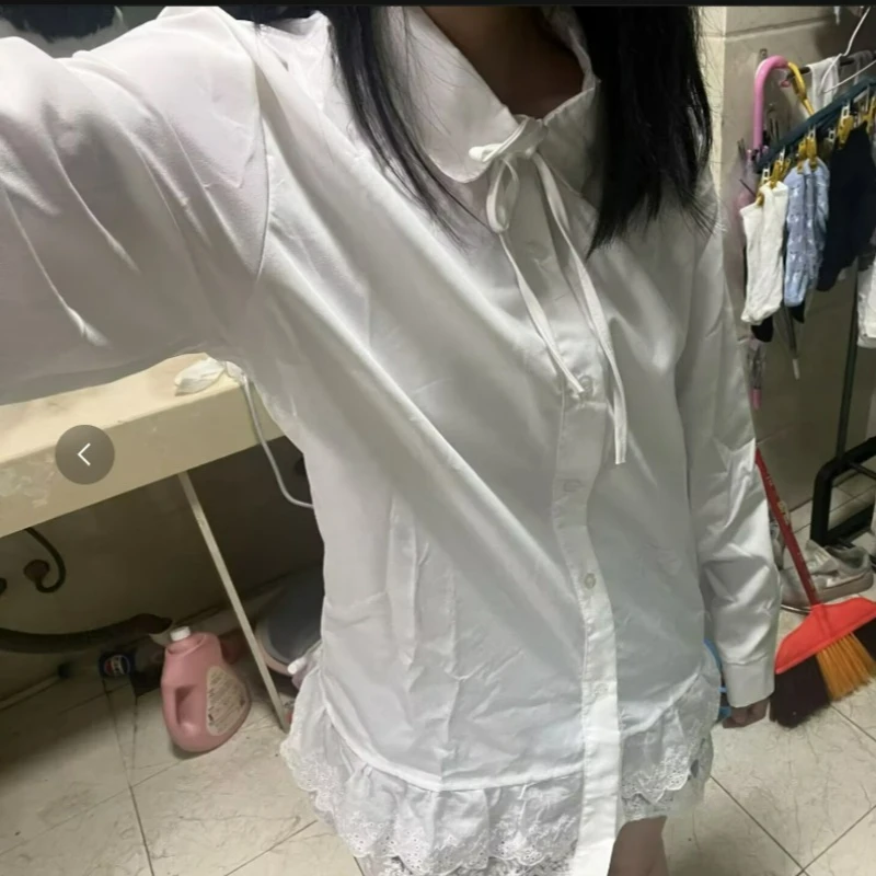 Новая весенняя блузка 2026 года с кружевными вставками, женская, в корейском стиле, шикарная, милая, с длинным рукавом, свободная, в стиле преппи
Новая весенняя блузка 2026 года с кружевными вставками, женская, в корейском стиле, шикарная, милая, с длинным рукавом, свободная, в стиле преппи