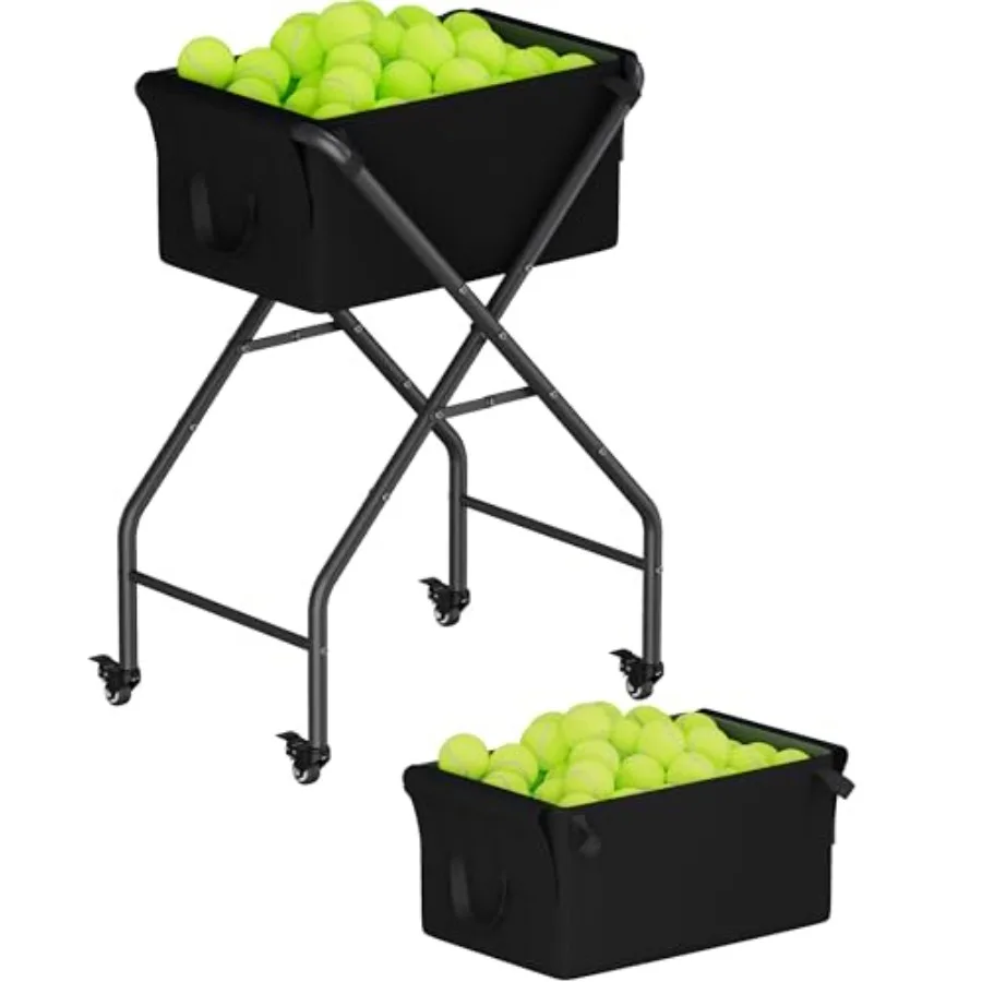 Tennis Ball Hopper Cart Holds 175 Tennis Balls or 140 Pickleballs Portable Pickleball Collector Caddy with Wheels Foldable Base
Tennis Ball Hopper Cart Holds 175 Tennis Balls or 140 Pickleballs Portable Pickleball Collector Caddy with Wheels Foldable Base