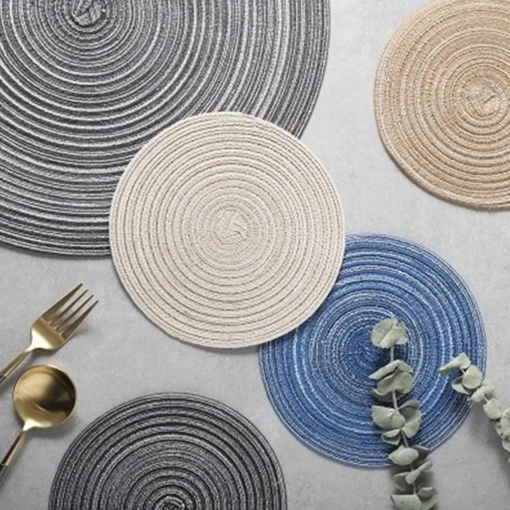 4pcs Placemat Anti Skid Wear Resistant Delicate Dining Table Decor Heat Insulation Mat Round Shape Japanese Style
4pcs Placemat Anti Skid Wear Resistant Delicate Dining Table Decor Heat Insulation Mat Round Shape Japanese Style