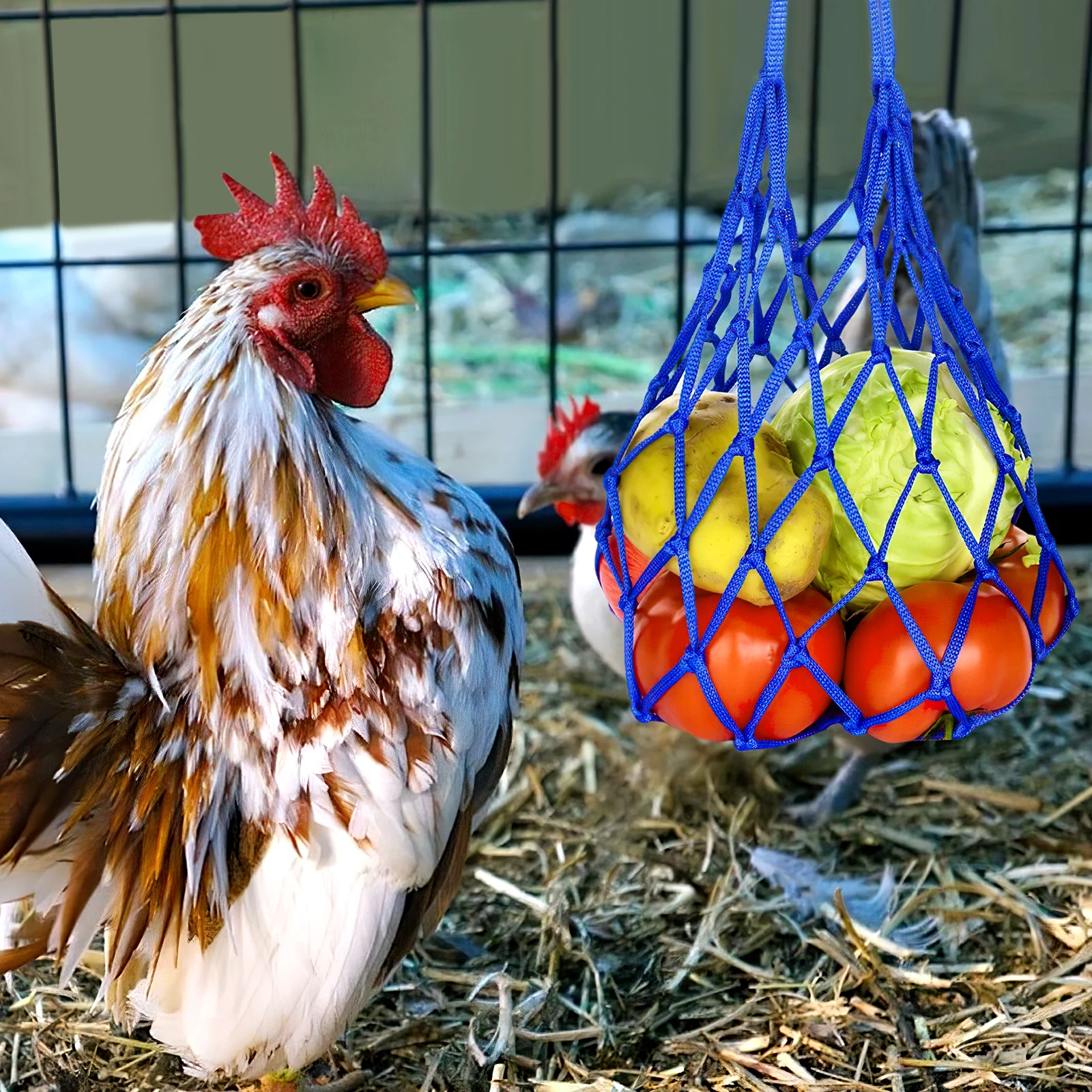 Livestock Feeding Mesh Bag 64 Nylon Blue Durable Hanging Poultry Feeders Chickens Food Container Practical Braided Rope Design
Livestock Feeding Mesh Bag 64 Nylon Blue Durable Hanging Poultry Feeders Chickens Food Container Practical Braided Rope Design