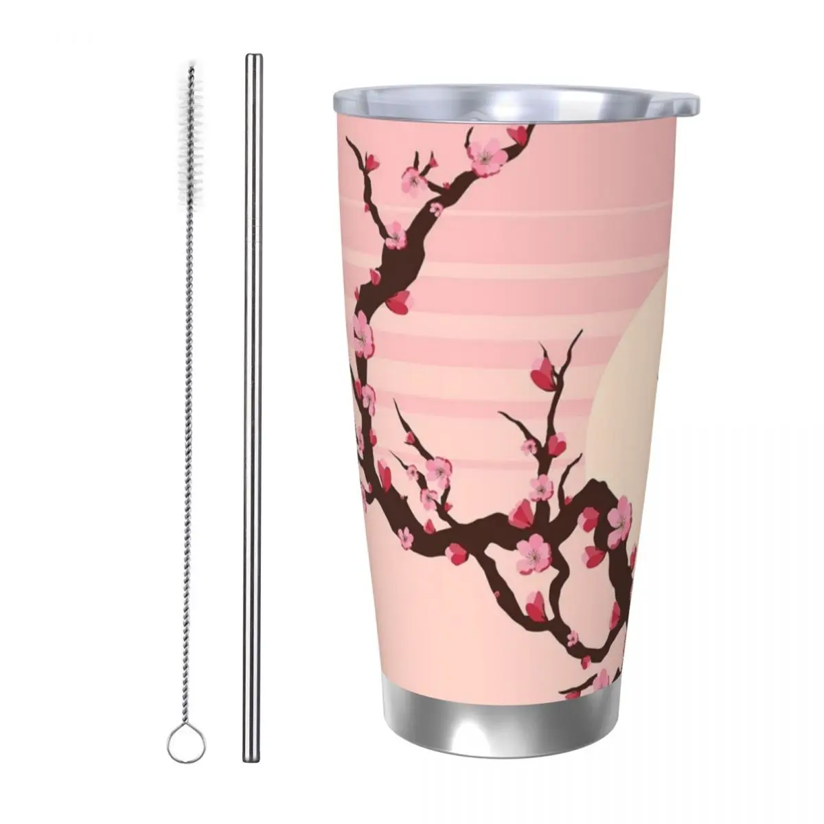 Japanese Cherry Blossom Pattern Stainless Steel Tumbler Vacuum Insulated Mugs Thermal Cold Bottle Straw With Lid 20oz
Japanese Cherry Blossom Pattern Stainless Steel Tumbler Vacuum Insulated Mugs Thermal Cold Bottle Straw With Lid 20oz