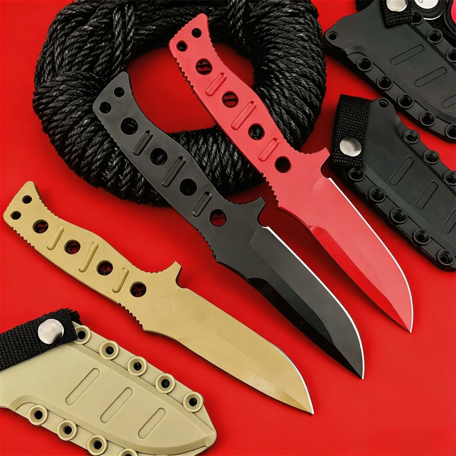 Hot Selling Model 375 Fixed Blade Knife, 9Cr18MoV High Hardness Steel, Outdoor Hiking Camping Fishing Utility Tool with Sheath
Hot Selling Model 375 Fixed Blade Knife, 9Cr18MoV High Hardness Steel, Outdoor Hiking Camping Fishing Utility Tool with Sheath