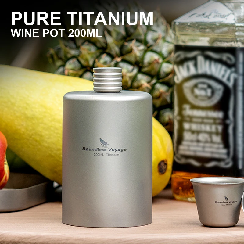 Pure Titanium Wine Pot 200ml, Portable, Lightweight And Healthy, Pocket Mini Kettle For Outdoor Camping And Travel,A1452
Pure Titanium Wine Pot 200ml, Portable, Lightweight And Healthy, Pocket Mini Kettle For Outdoor Camping And Travel,A1452