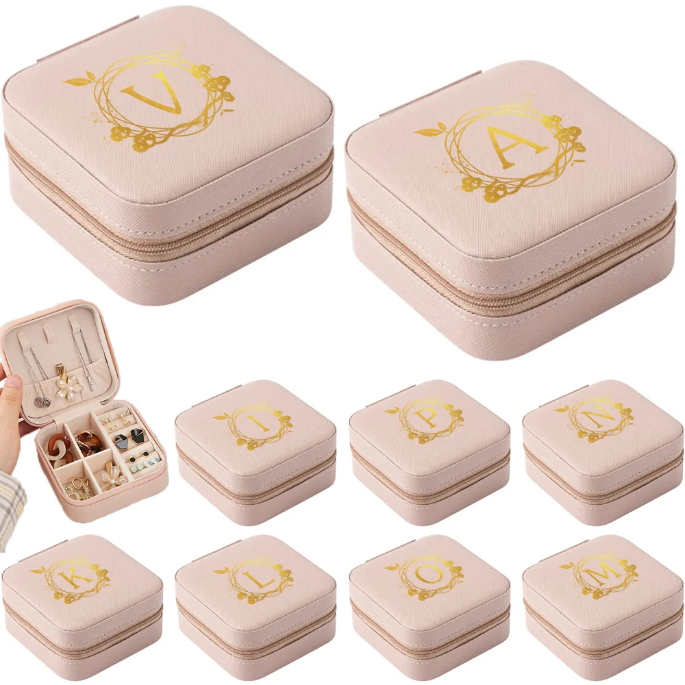 New Jewelry Box Organizer Display Travel Jewelry Zipper Case Boxes PU Wreath Print Portable Earrings Necklace Ring Gift Box
New Jewelry Box Organizer Display Travel Jewelry Zipper Case Boxes PU Wreath Print Portable Earrings Necklace Ring Gift Box