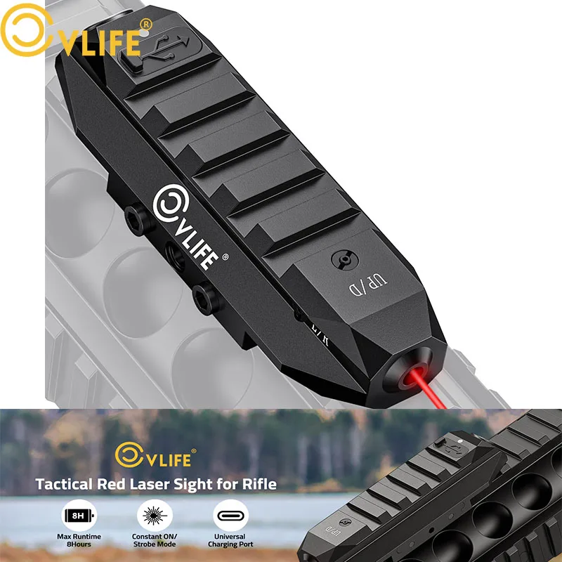 CVLIFE Class IIIA Red Laser Sight for Rifle Tactical Rechargeable with Strobe Mode Picatinny Mount longer Runtime Hunting
CVLIFE Class IIIA Red Laser Sight for Rifle Tactical Rechargeable with Strobe Mode Picatinny Mount longer Runtime Hunting