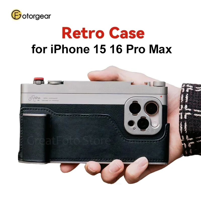 Fotorgear Retro Photography Kits For iPhone 15 16 17 Pro Max Phone Case T-Mount with Leather Handle 67mm Filter Adapter
Fotorgear Retro Photography Kits For iPhone 15 16 17 Pro Max Phone Case T-Mount with Leather Handle 67mm Filter Adapter