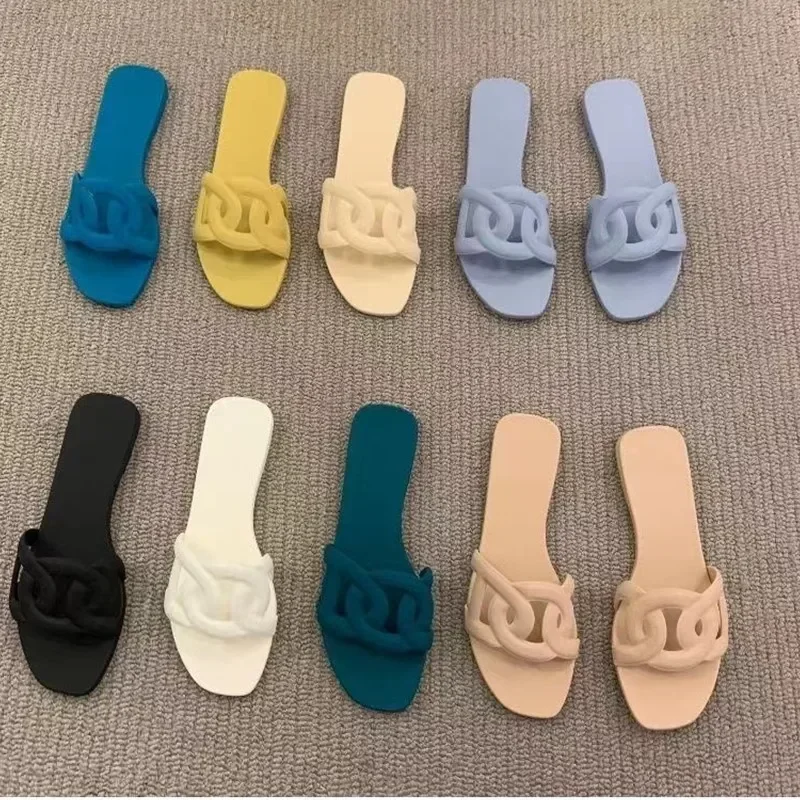 Pop Designer Woman Flat Slippers Candy Color Sandals Casual Bottom Slippers Summer Women Sandals New Shoes For Women
Pop Designer Woman Flat Slippers Candy Color Sandals Casual Bottom Slippers Summer Women Sandals New Shoes For Women