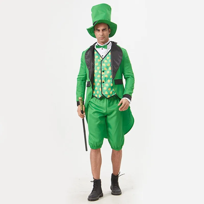 Patrick Party Set St. Patrick's Day Performance Suit Men's Four-leaf Clover Tailcoat Costume Halloween Celebration Outfit
Patrick Party Set St. Patrick's Day Performance Suit Men's Four-leaf Clover Tailcoat Costume Halloween Celebration Outfit