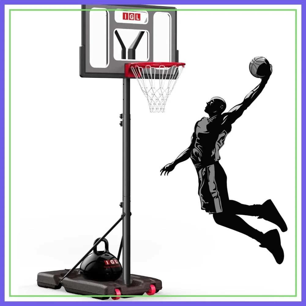 Portable Basketball Hoop, 5.6-10FT Adjustable Goal, 40x24in Backboard for Kids Youth Adults Outdoor Driveway
Portable Basketball Hoop, 5.6-10FT Adjustable Goal, 40x24in Backboard for Kids Youth Adults Outdoor Driveway