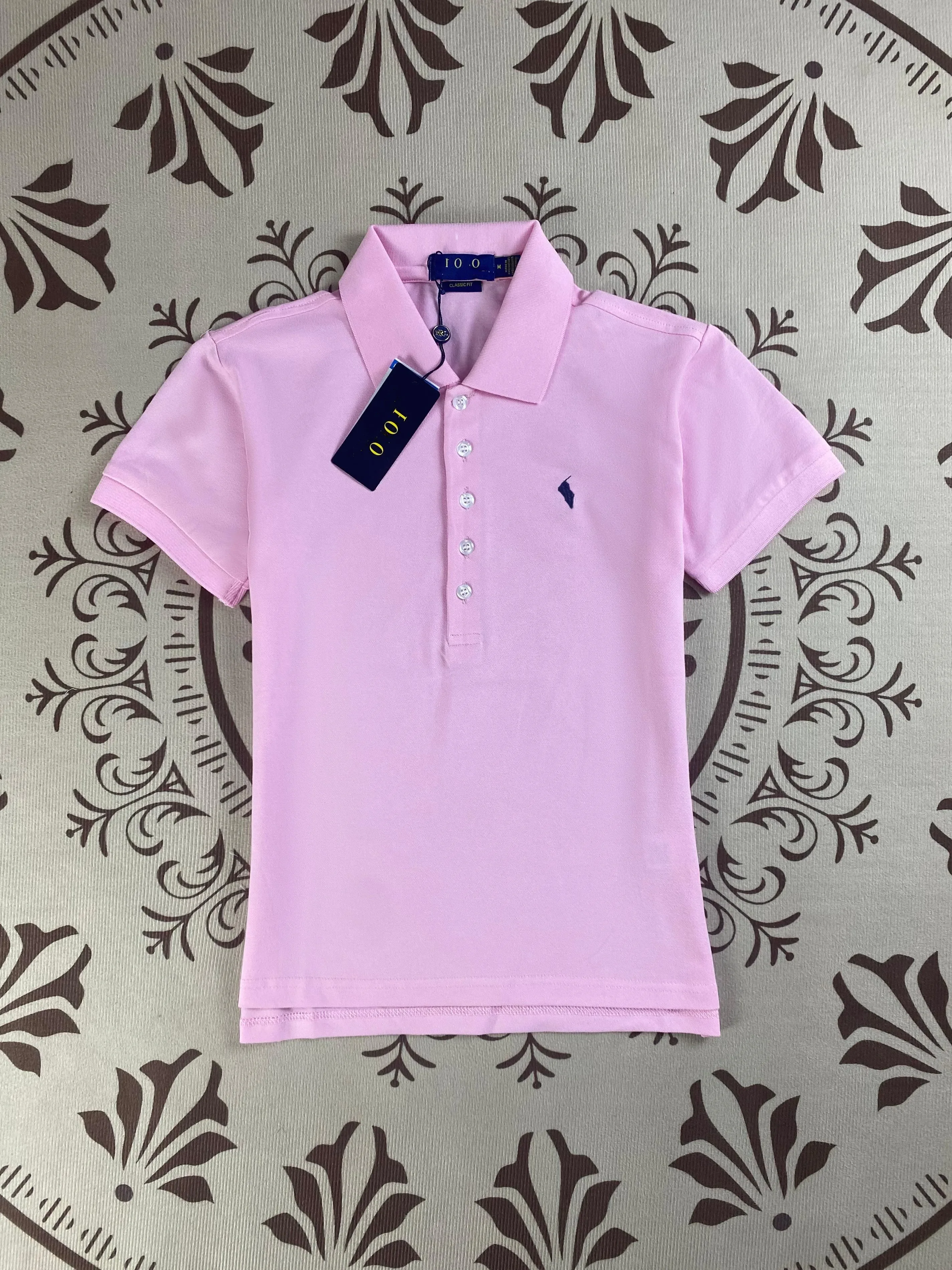 RL T-Shirt Pony Label American Slim-Fit Embroidered Women Polo Shirt Women's Five-Button Lapel Cotton Vintage Short Sleeve Fashi 
RL T-Shirt Pony Label American Slim-Fit Embroidered Women Polo Shirt Women's Five-Button Lapel Cotton Vintage Short Sleeve Fashi