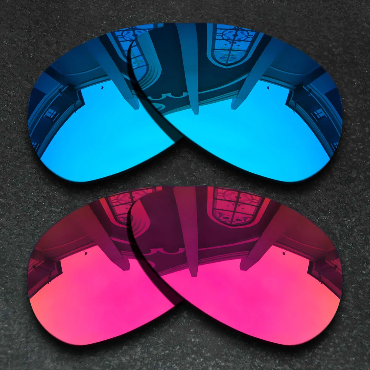 Sky Blue&Violet Red Anti-scratch Polarized Replacement Lenses for Oakley Crosshair S
Sky Blue&Violet Red Anti-scratch Polarized Replacement Lenses for Oakley Crosshair S