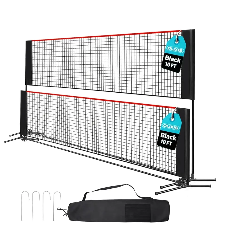 Badminton Net Set, 10FT/14FT/17FT Wide, 3-5FT Adjustable Height Multi Sport Net for Pickleball, Tennis, Volleyball, Soccer T
Badminton Net Set, 10FT/14FT/17FT Wide, 3-5FT Adjustable Height Multi Sport Net for Pickleball, Tennis, Volleyball, Soccer T