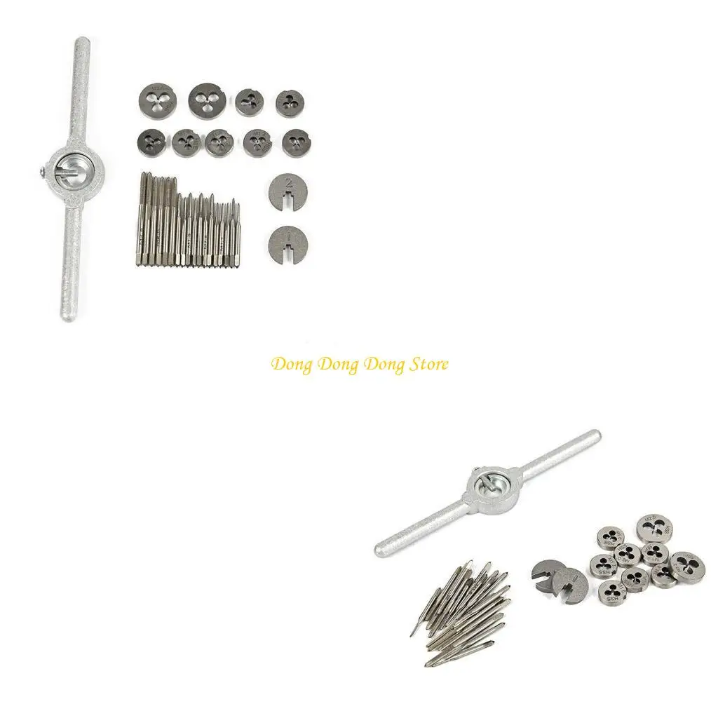 31Pcs Mini HSS Metric Thread Plugs Taps Dies Wrench Handle Set M1-M2.5 Screw New 
31Pcs Mini HSS Metric Thread Plugs Taps Dies Wrench Handle Set M1-M2.5 Screw New