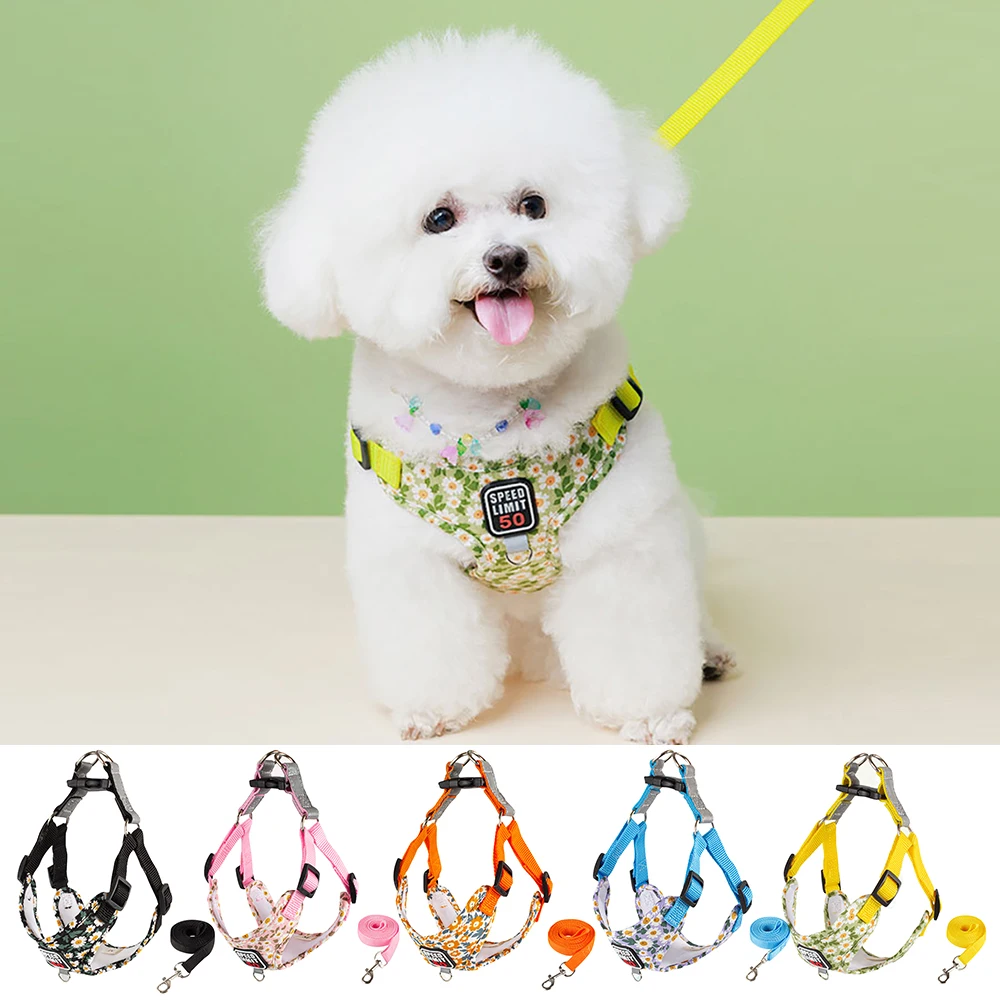 Dog Harness Vest - Adjustable Soft Padding Pet Harness with Leash Set for Small Medium Dogs - Easy Control Reflective Walking 
Dog Harness Vest - Adjustable Soft Padding Pet Harness with Leash Set for Small Medium Dogs - Easy Control Reflective Walking