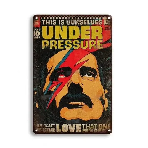Under Pressure Bowie Comic Style Queen Tin Metal Sign Wall Art
Under Pressure Bowie Comic Style Queen Tin Metal Sign Wall Art