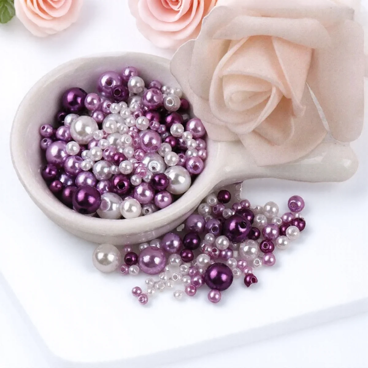 3-8mm Multicolor Imitation Pearl Round Plastic Acrylic Spacer Beads with Holes for Jewelry Making Supplies DIY Craft 150pcs Pack
3-8mm Multicolor Imitation Pearl Round Plastic Acrylic Spacer Beads with Holes for Jewelry Making Supplies DIY Craft 150pcs Pack