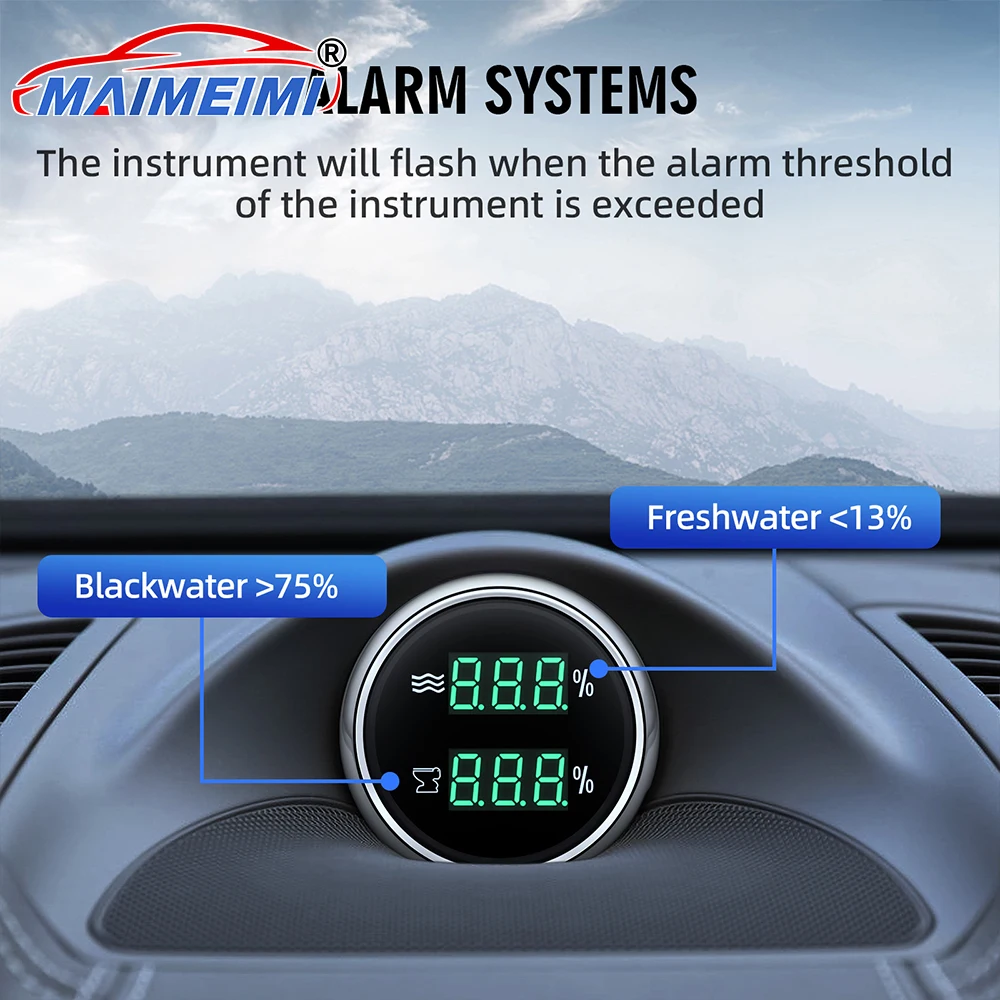 52MM Water Level+Sewage Level Meter Green backlight 2 In 1 Water Tank Indicator Digital Dual Gauge For Car Boat Yacht 12V/24V
52MM Water Level+Sewage Level Meter Green backlight 2 In 1 Water Tank Indicator Digital Dual Gauge For Car Boat Yacht 12V/24V