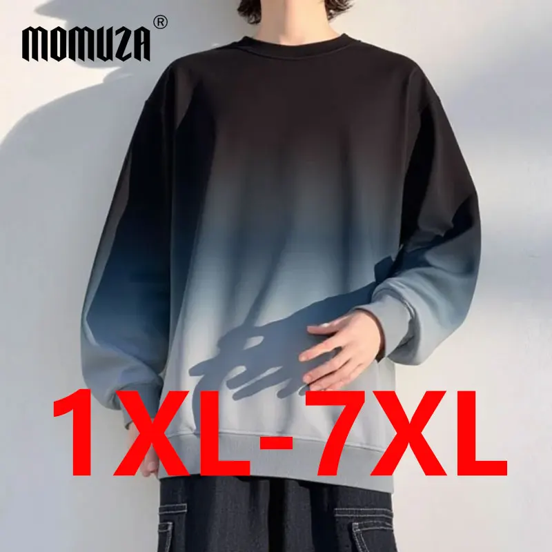 Gradient Color Plus Size Men's Sweatshirt 1XL-7XL Round Neck Pullover Casual Base Layer Shirt Spring Autumn Inner Wear Male Tops
Gradient Color Plus Size Men's Sweatshirt 1XL-7XL Round Neck Pullover Casual Base Layer Shirt Spring Autumn Inner Wear Male Tops