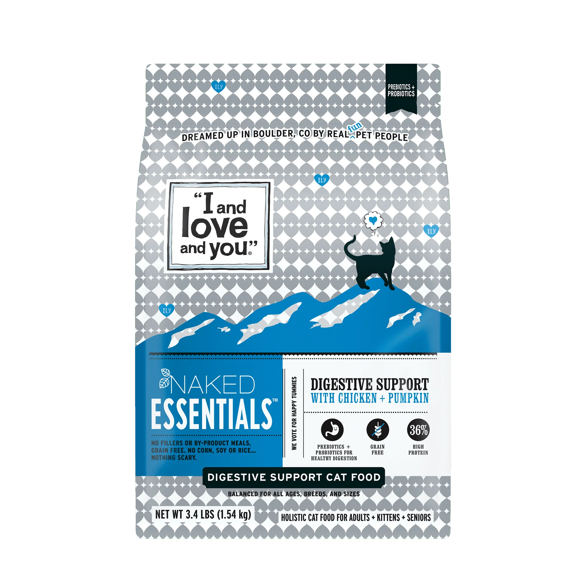 I and Love and You Naked Essentials Сухой корм для кошек, рецепт для пищеварительной поддержки с курицей и тыквой, без зерна, настоящее мясо, без огня
I and Love and You Naked Essentials Сухой корм для кошек, рецепт для пищеварительной поддержки с курицей и тыквой, без зерна, настоящее мясо, без огня