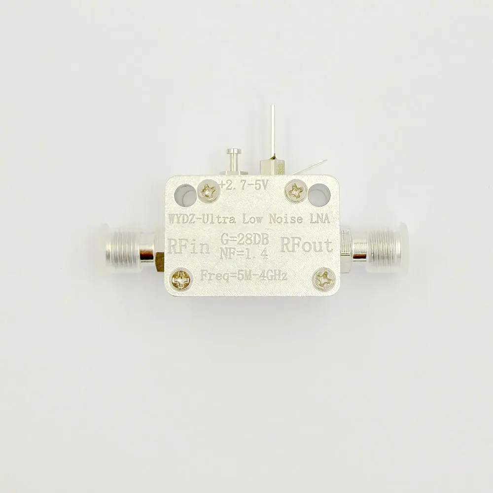 5MHz-4GHz Ultra Low Noise Amplifier NF1.4 RF Wideband LNA Module with S MA Female Connector
5MHz-4GHz Ultra Low Noise Amplifier NF1.4 RF Wideband LNA Module with S MA Female Connector