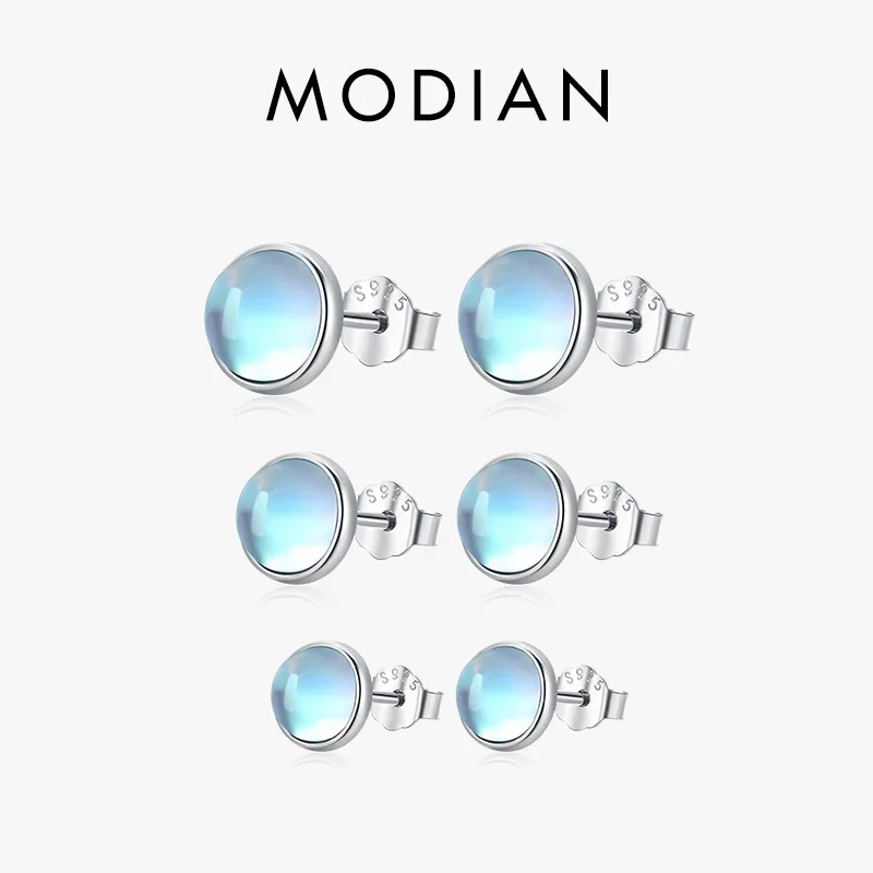 Modian Silver Round Exquisite Moonstone 4 5 6 MM Stud Earrings Platinum Plated Charm Ear Studs For Women Jewelry
Modian Silver Round Exquisite Moonstone 4 5 6 MM Stud Earrings Platinum Plated Charm Ear Studs For Women Jewelry