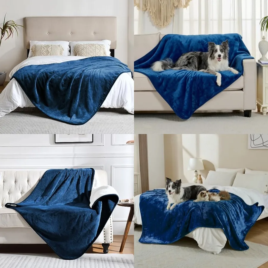 Waterproof Blanket for Bed Couch Sofa, Soft Liquid Pee Proof Pet Blanket for Dog Puppy Cat, Reversible Sherpa Fleece Furniture
Waterproof Blanket for Bed Couch Sofa, Soft Liquid Pee Proof Pet Blanket for Dog Puppy Cat, Reversible Sherpa Fleece Furniture
