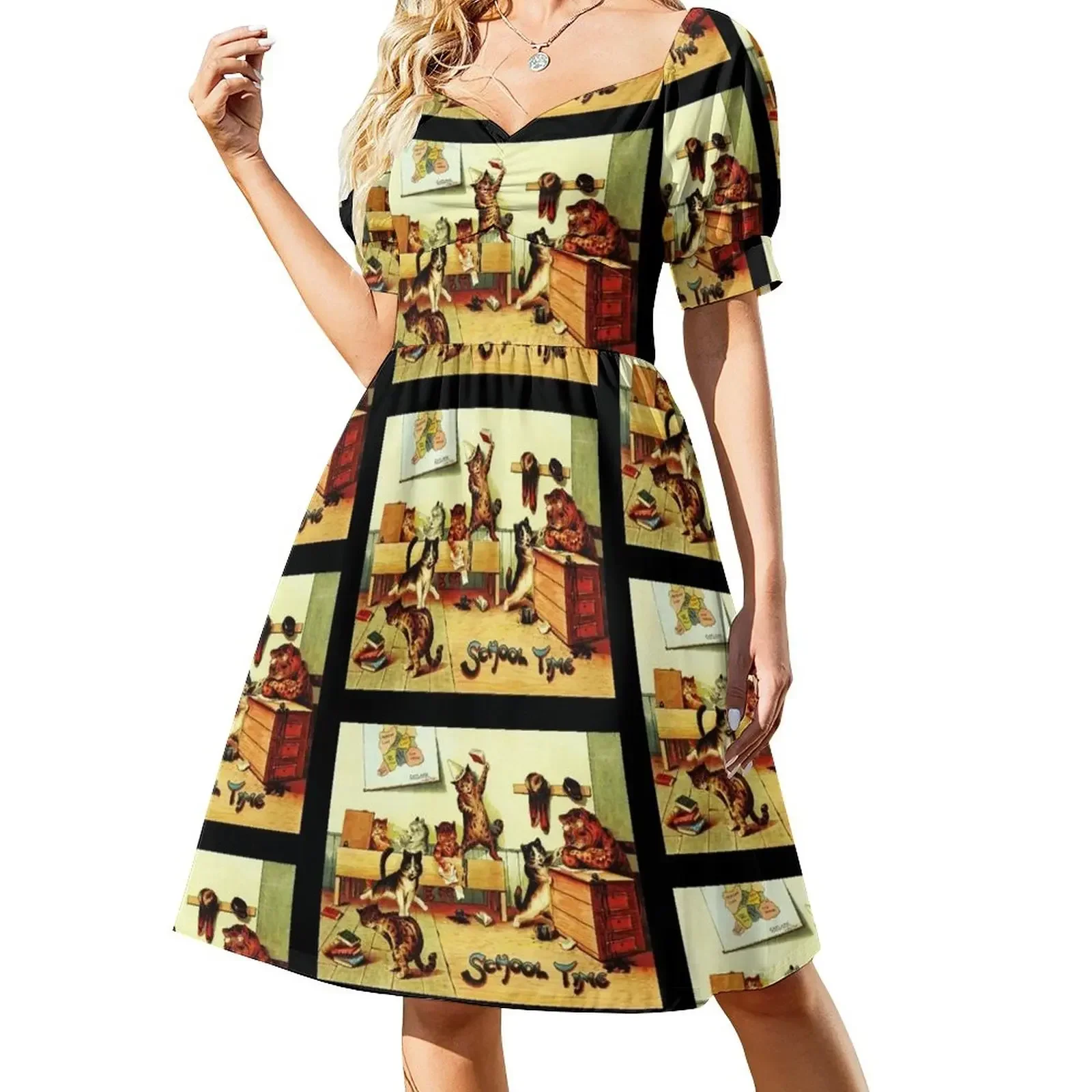 School Time Cats Louis Wain Short-Sleeved Dress luxury evening dress woman for wedding summer women's suit Dress
School Time Cats Louis Wain Short-Sleeved Dress luxury evening dress woman for wedding summer women's suit Dress