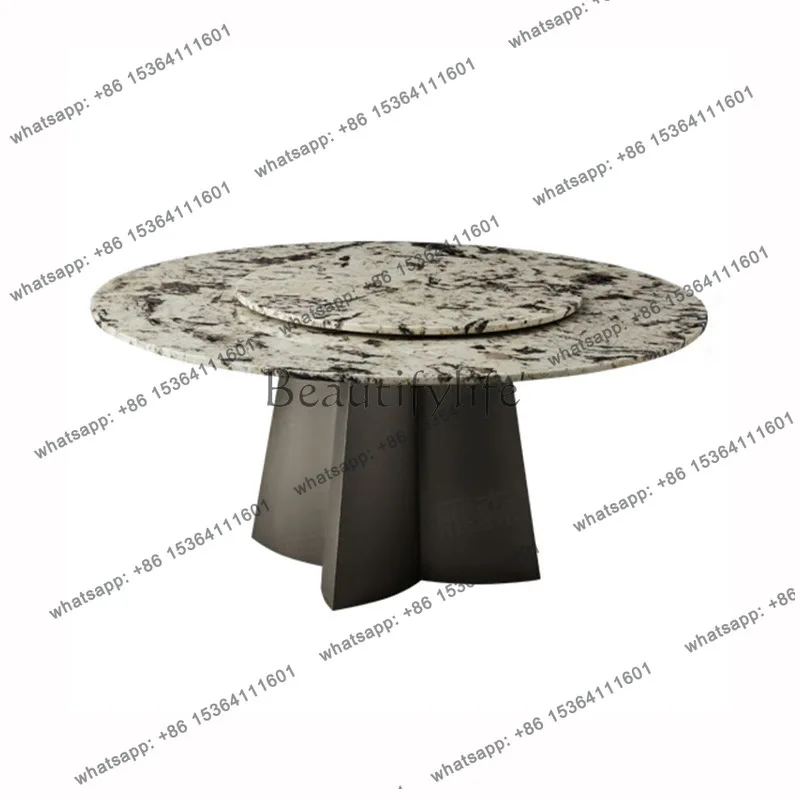 Luxury Stone Snow Mountain Flying Fox Villa Dining Table Italian Dining Table Light Luxury Natural Marble Round Dining Table
Luxury Stone Snow Mountain Flying Fox Villa Dining Table Italian Dining Table Light Luxury Natural Marble Round Dining Table