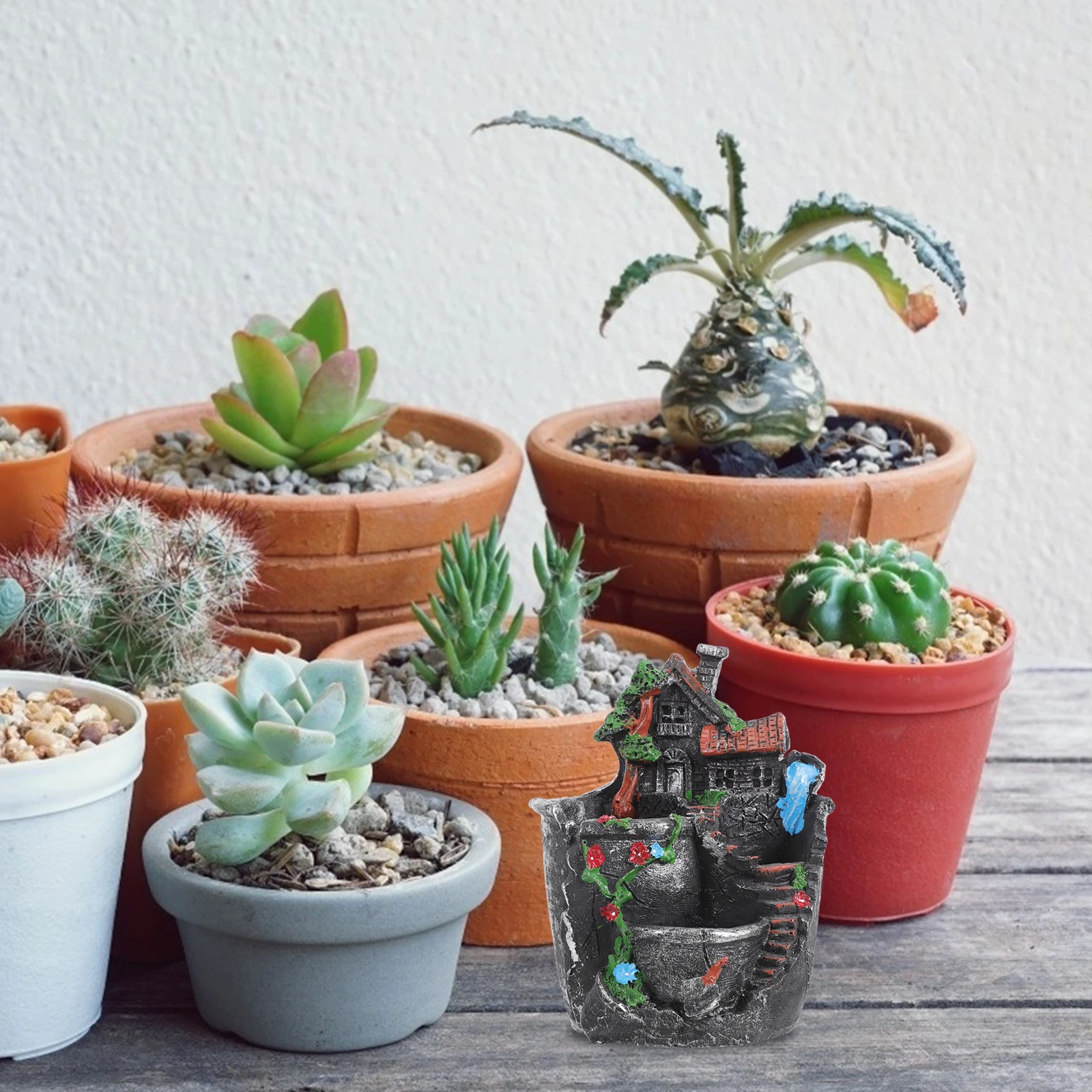 Creative Small House Flower Pot Resin Craft Decorative Planter Indoor Plants Succulent Bonsai Gardening L scaping Pot Yard Park
Creative Small House Flower Pot Resin Craft Decorative Planter Indoor Plants Succulent Bonsai Gardening L scaping Pot Yard Park