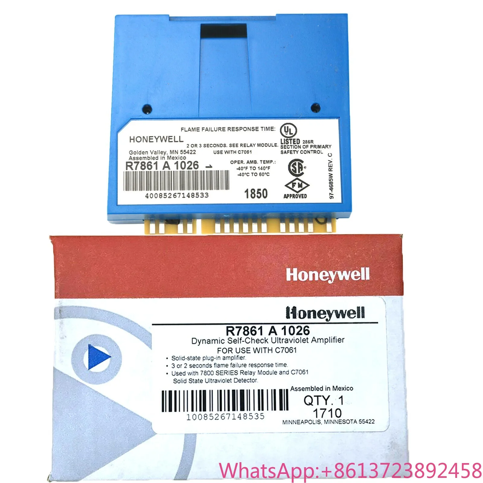 Express SHIP NEW Honeywell R7861A1026 UV flame amplifier R7861 A 1026
Express SHIP NEW Honeywell R7861A1026 UV flame amplifier R7861 A 1026