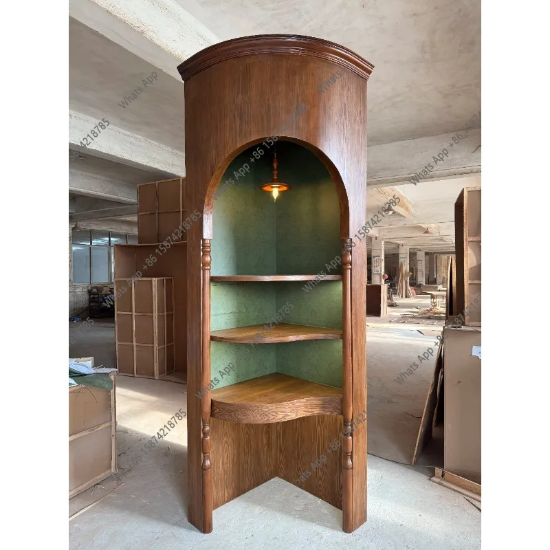 Corner Antique Display Cabinet Arch Cabinet Jewelry Ceramic Jade Antique Collection Cabinet
Corner Antique Display Cabinet Arch Cabinet Jewelry Ceramic Jade Antique Collection Cabinet