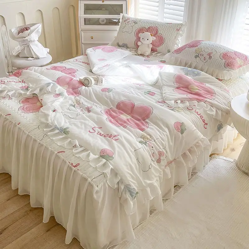 Class A Summer Mat Blanket Four-Piece Bed Skirt Three-Piece Air Conditioning Thin Duvet Cushion
Class A Summer Mat Blanket Four-Piece Bed Skirt Three-Piece Air Conditioning Thin Duvet Cushion