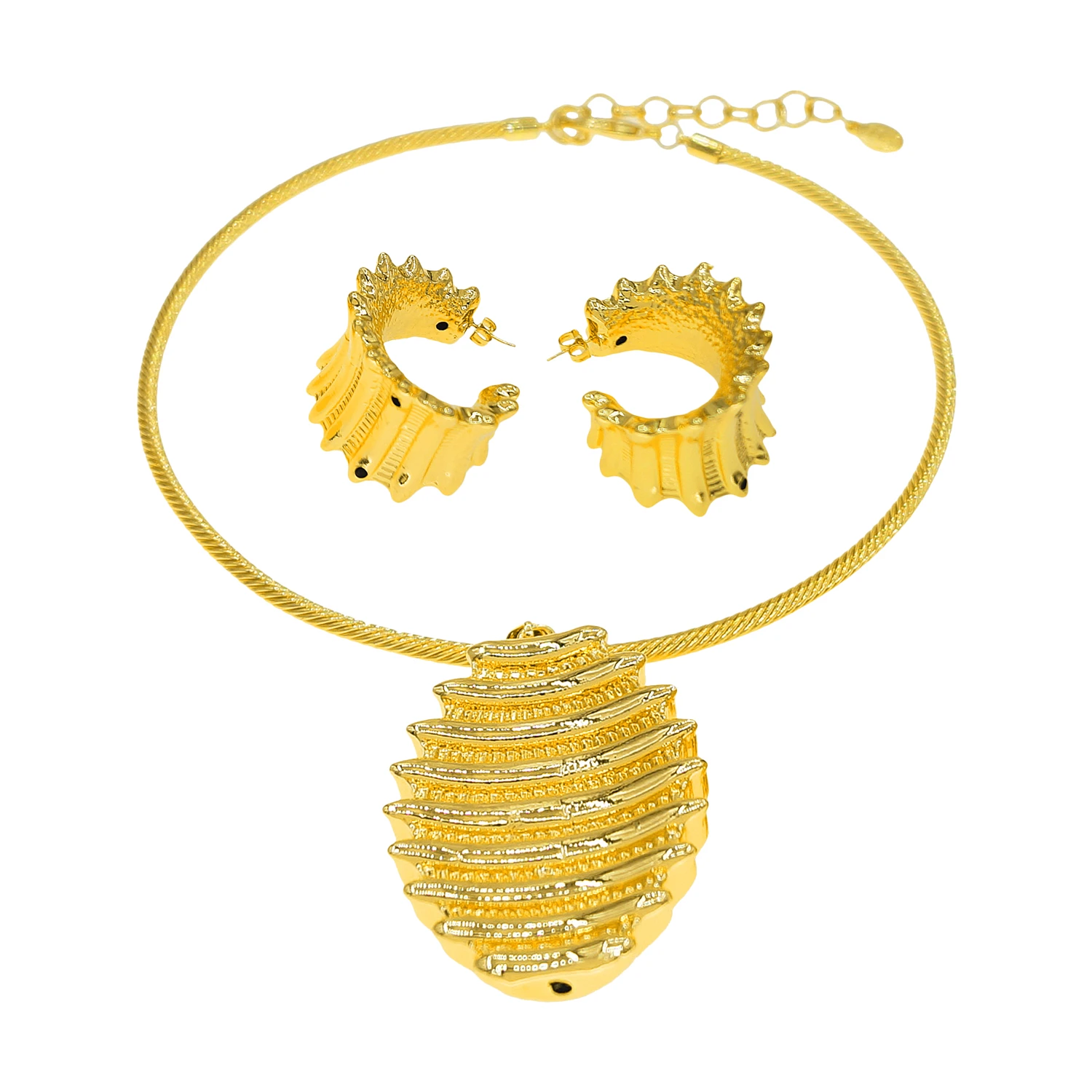 Elegant Gold-Plated African Jewelry Set for Women Necklace And Earrings Perfect for Weddings Vacations Gifts
Elegant Gold-Plated African Jewelry Set for Women Necklace And Earrings Perfect for Weddings Vacations Gifts