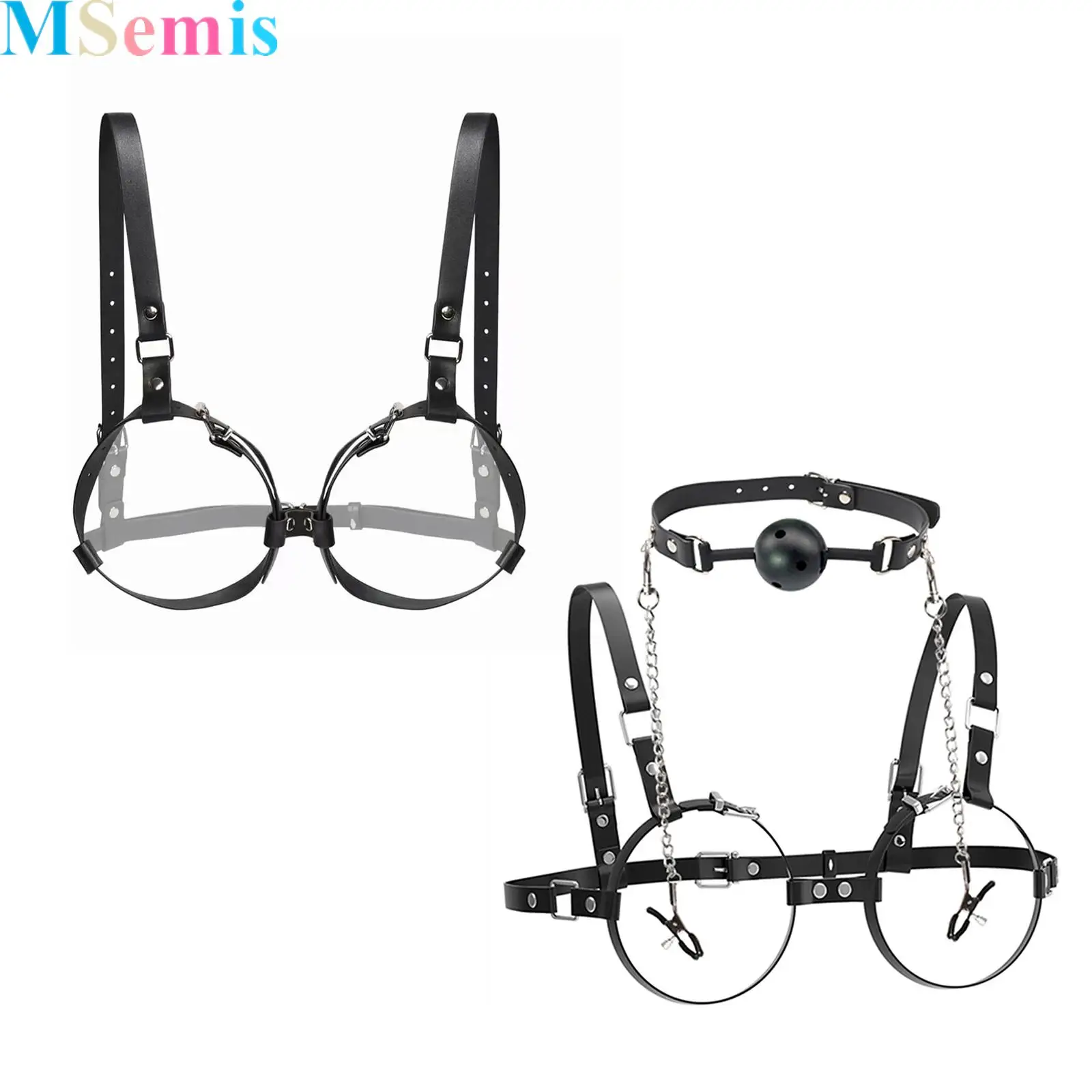 Women Adjustable Restraint Bra Leather-Ring Lingerie Chest Straps Harness for Couple Night Bed Game Role-Playing
Women Adjustable Restraint Bra Leather-Ring Lingerie Chest Straps Harness for Couple Night Bed Game Role-Playing