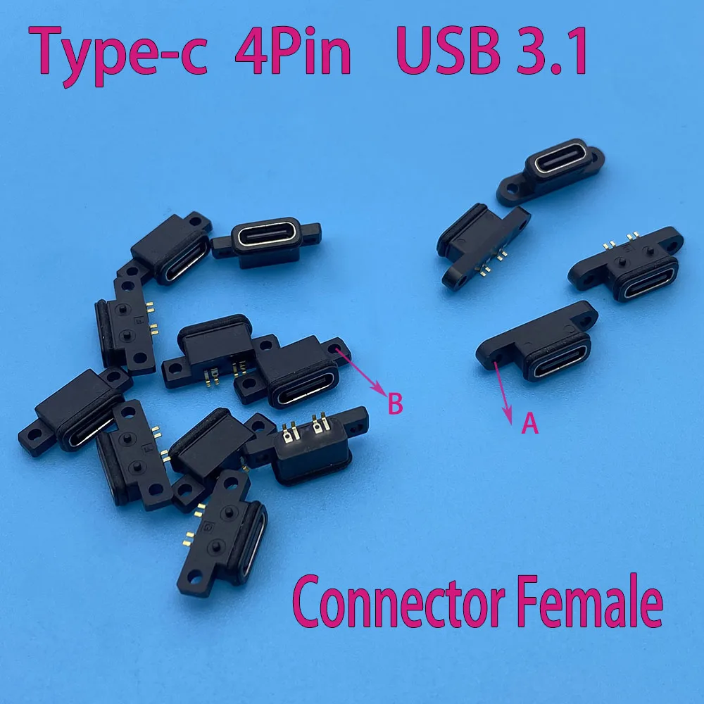 5/10pcsTYPE C 4pin IPX8 Waterproof Female Socket Port vertical With Screw Hole Fast Charge Interface 180 degree USB 3.1 Connecto
5/10pcsTYPE C 4pin IPX8 Waterproof Female Socket Port vertical With Screw Hole Fast Charge Interface 180 degree USB 3.1 Connecto