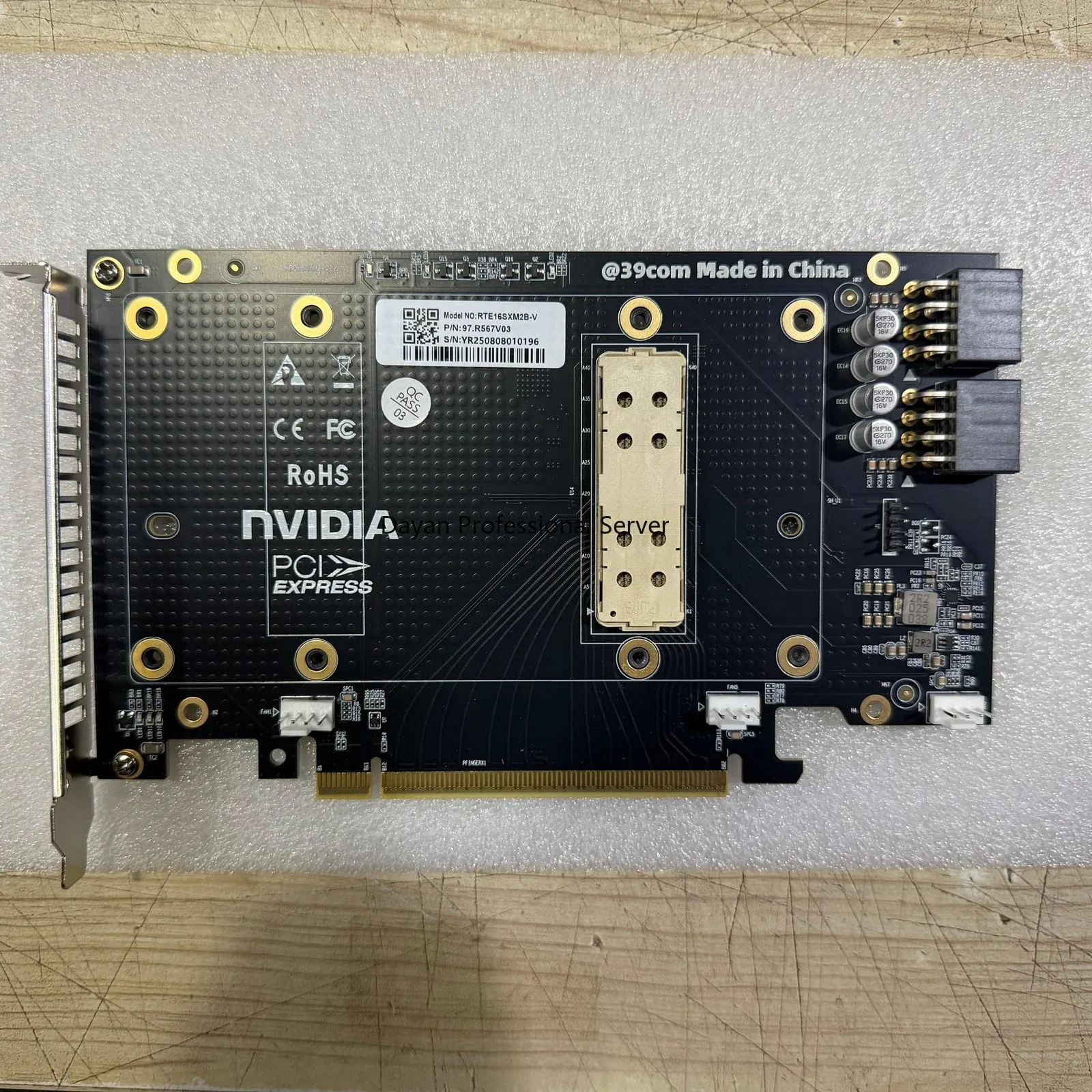 SXM2 To PCIE Adapter Board Supports Nvidia Tesla P100 V100 16GB 32GB w/bracket
SXM2 To PCIE Adapter Board Supports Nvidia Tesla P100 V100 16GB 32GB w/bracket