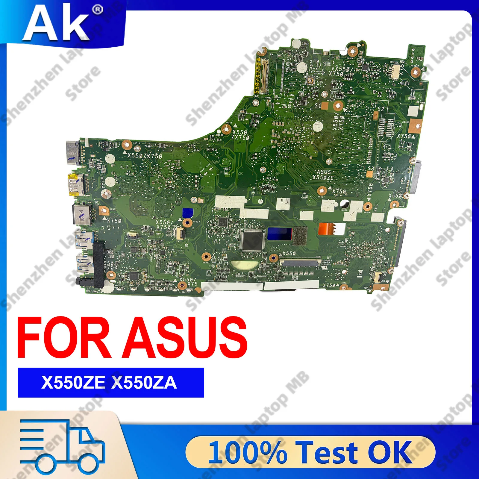 X550ZE Laptop Motherboard For ASUS VivoBook K555Z A555Z X550Z A550ZE K550ZE F550ZE VM590Z X550ZE Mainboard With A8 A10 CPU stk
X550ZE Laptop Motherboard For ASUS VivoBook K555Z A555Z X550Z A550ZE K550ZE F550ZE VM590Z X550ZE Mainboard With A8 A10 CPU stk
